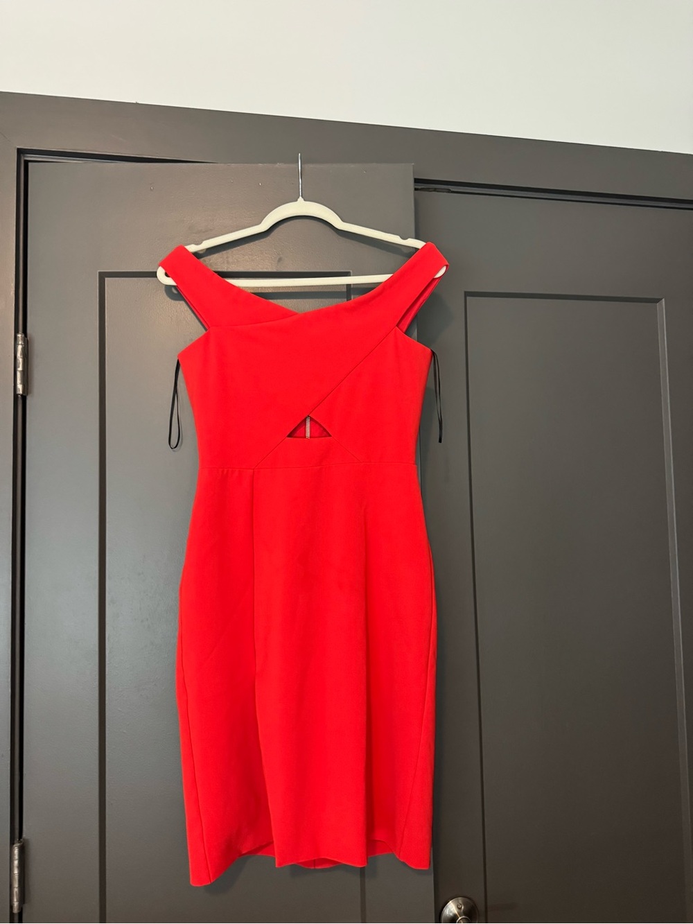 Parker Red One-Shoulder Cocktail Dress